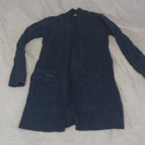 Open dark navy cardigan - Picture 1 of 8